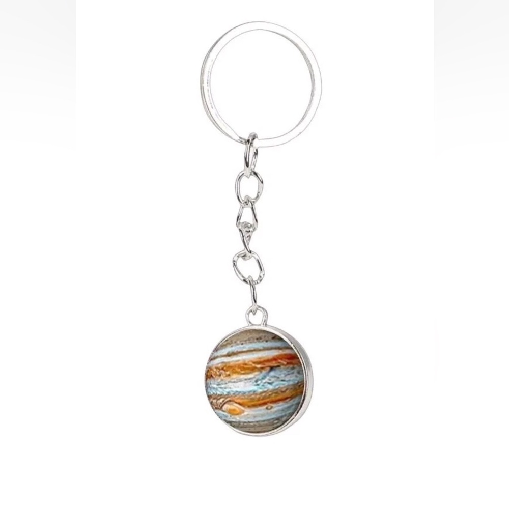 Double Sided Jupiter Space Keychain